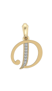 Gold Alphabet D charm